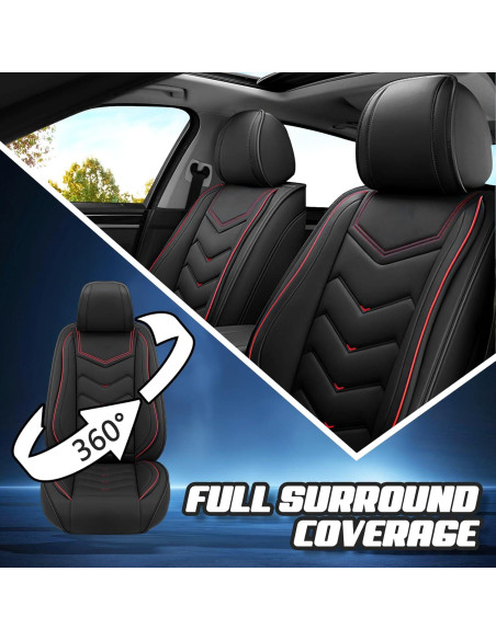 Fundas de Asiento de Coche ADERN para Toyota Yaris 2007-2020, Cuero Nappa, Estándar 5 Asientos, Negro