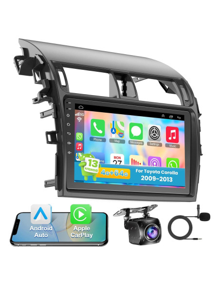 Radio Estéreo Android 13 4G+64G para Toyota Corolla 2009-2013
