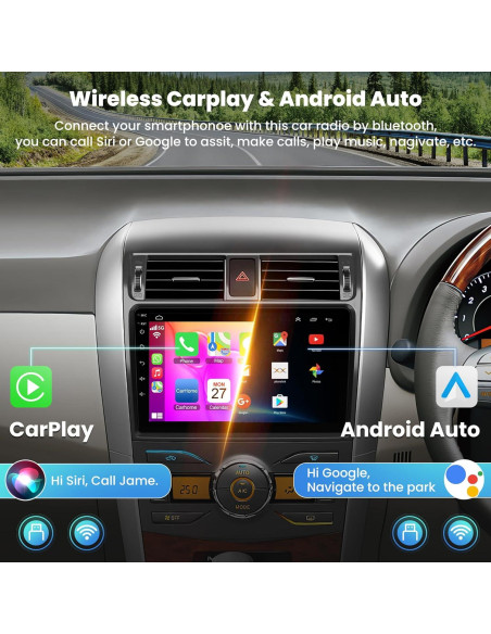 Radio Estéreo Android 13 4G+64G para Toyota Corolla 2009-2013