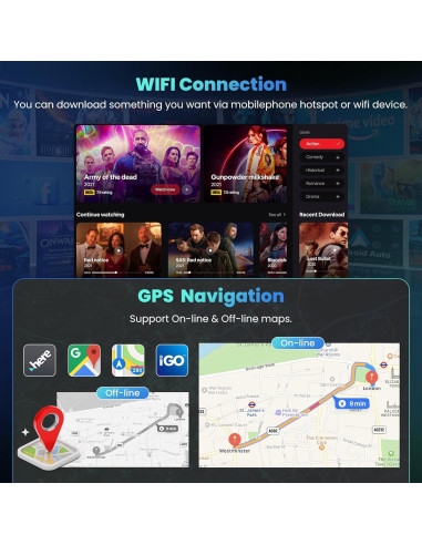 Radio Estéreo Android 13 4G+64G para Toyota Corolla 2009-2013