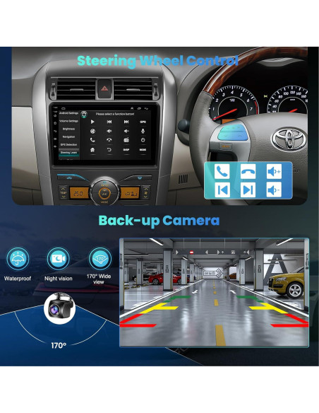 Radio Estéreo Android 13 4G+64G para Toyota Corolla 2009-2013