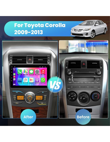 Radio Estéreo Android 13 4G+64G para Toyota Corolla 2009-2013