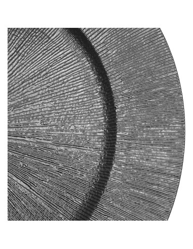 Set de 50 Platos Cargadores Redondos Cashewnuts Negros 33cm