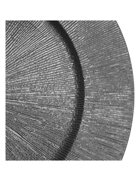 Set de 50 Platos Cargadores Redondos Cashewnuts Negros 33cm