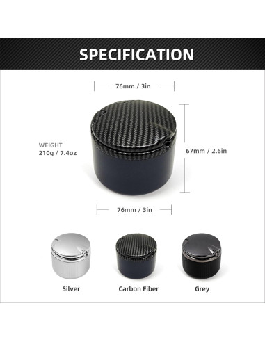 Cenicero de coche StoreBao para Mercedes-Benz Fibra de carbono