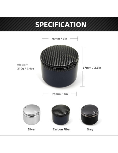 Cenicero de coche StoreBao para Mercedes-Benz Fibra de carbono