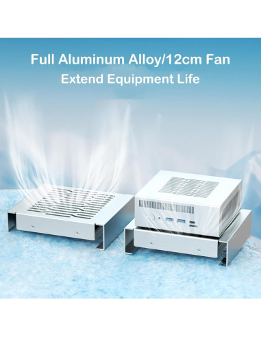 Soporte de Aluminio con Ventilador Husewming TF-120 Plata