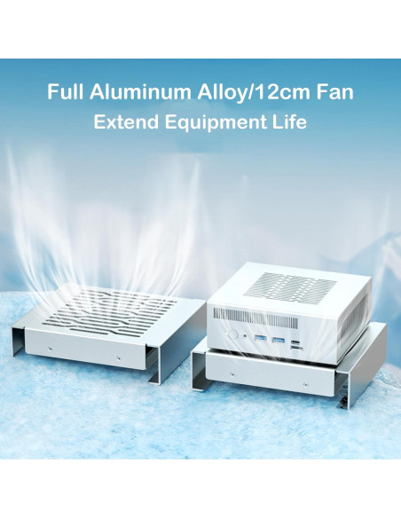 Soporte de Aluminio con Ventilador Husewming TF-120 Plata