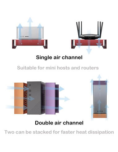 Soporte de Aluminio con Ventilador Husewming TF-120 Plata