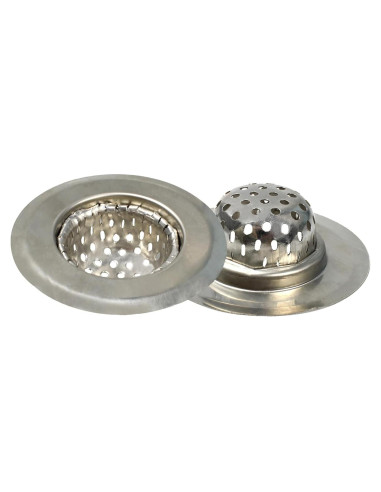 2 Filtros de Drenaje Acero Inoxidable 5.5 cm AUXBC