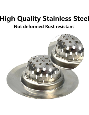 2 Filtros de Drenaje Acero Inoxidable 5.5 cm AUXBC