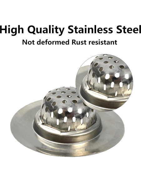 2 Filtros de Drenaje Acero Inoxidable 5.5 cm AUXBC