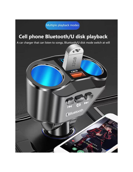 Adaptador de Encendedor de Cigarrillos Alanph 2 Salidas 4.8A