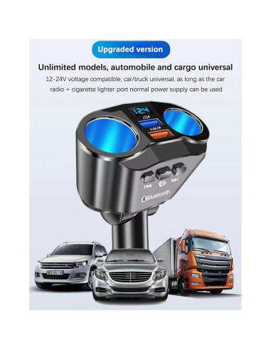 Adaptador de Encendedor de Cigarrillos Alanph 2 Salidas 4.8A