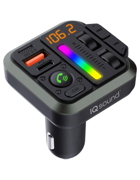 Transmisor FM Bluetooth IQ Sound IQ-311BT Cargador de Coche
