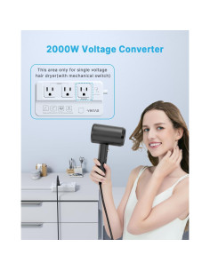 Convertidor de Voltaje VINTAR 220V a 110V 2000W con USB 2
