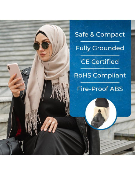 Adaptador de viaje OREI Tipo G - 2 en 1 - Paquete de 2 - Blanco