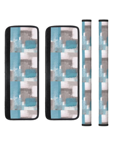 Cubiertas para Manijas de Refrigerador Bueutvel Azul Abstracto - Juego de 4