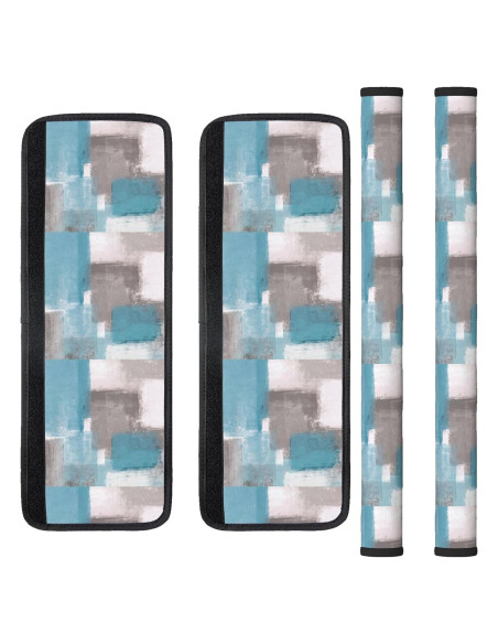 Cubiertas para Manijas de Refrigerador Bueutvel Azul Abstracto - Juego de 4