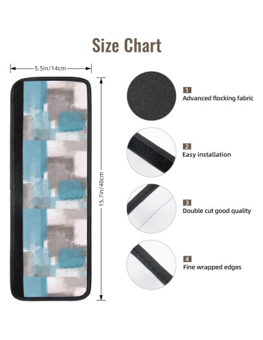 Cubiertas para Manijas de Refrigerador Bueutvel Azul Abstracto - Juego de 4