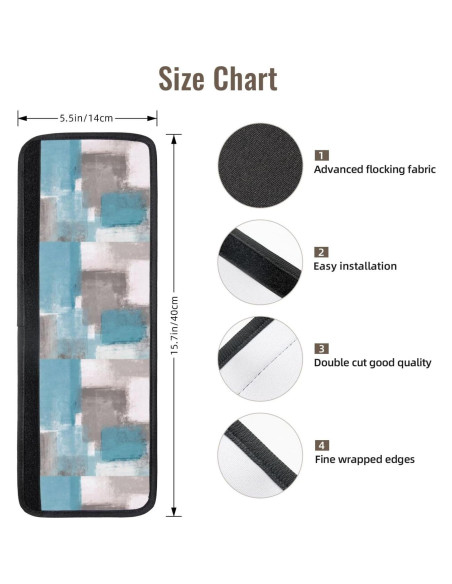 Cubiertas para Manijas de Refrigerador Bueutvel Azul Abstracto - Juego de 4
