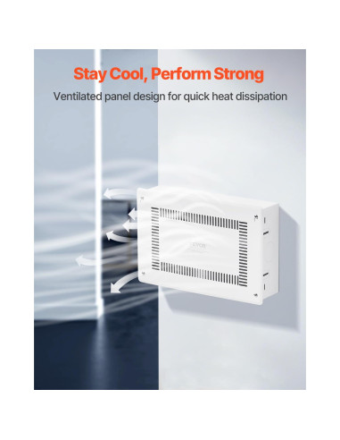 Caja de Medios Empotrada VEVOR 9 Pulgadas Acero Blanco