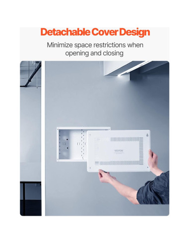 Caja de Medios Empotrada VEVOR 9 Pulgadas Acero Blanco