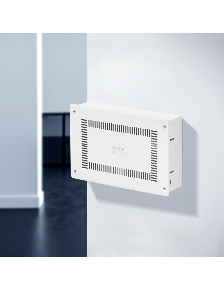 Caja de Medios Empotrada VEVOR 9 Pulgadas Acero Blanco