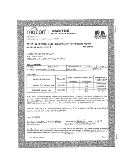 Bolsas de Sellado al Vacío Mylar SteelPak 11x14" - 50 Unidades