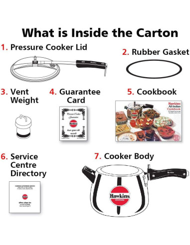 Olla a Presión Hawkins Contura 6.5L Aluminio Pulido