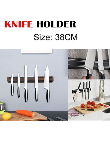 Soporte Magnético para Cuchillos HILLHOME 38 cm Organizador