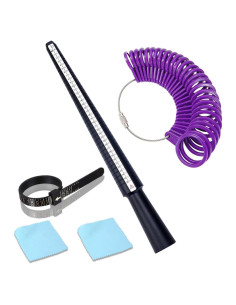 Juego de Medidores de Talla de Anillo EVSOFMLF - 1-15 US, Aluminio