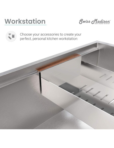 Colador de Acero Inoxidable Swiss Madison SM-KA790 42.9 x 20.3 cm