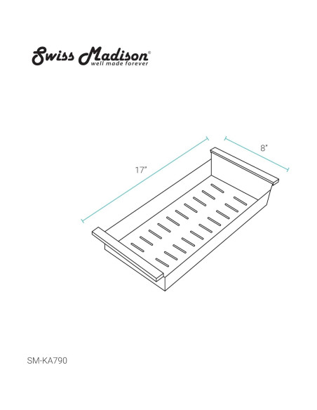 Colador de Acero Inoxidable Swiss Madison SM-KA790 42.9 x 20.3 cm