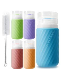 5 Botellas de Squeeze de Silicona QUMMFA 60 ML a Prueba de Fugas