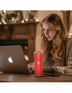 Taza de Café de Viaje SANTECO 500 ml Aislada Doble Pared Set 2 2