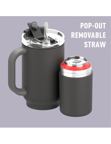 Taza de Viaje 2-en-1 ASOBU DUPLEX 650 ml Negro