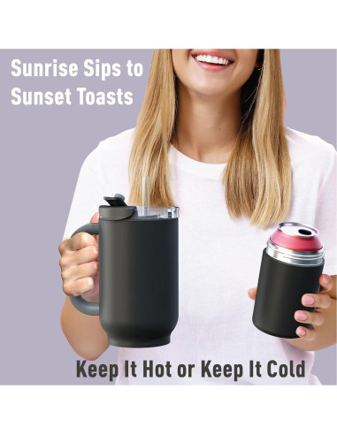 Taza de Viaje 2-en-1 ASOBU DUPLEX 650 ml Negro