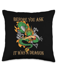 Cojín de Lanzamiento Dragón 40x40 cm Multicolor Poliester