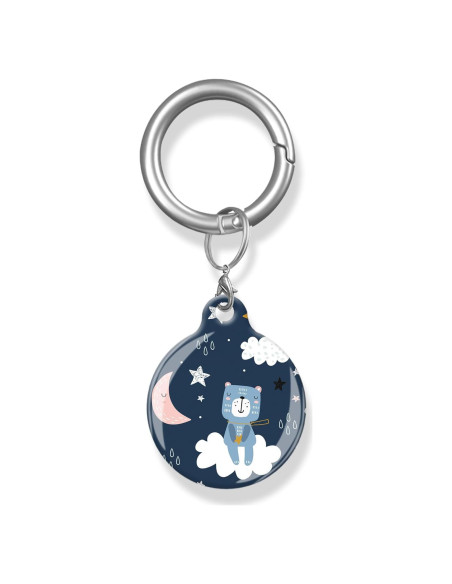 Estuche para AirTag ZEKICE Oso Azul - Protección Antiarañazos