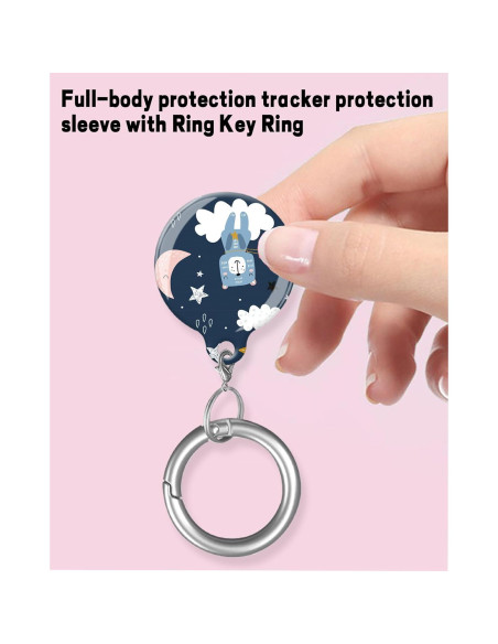 Estuche para AirTag ZEKICE Oso Azul - Protección Antiarañazos