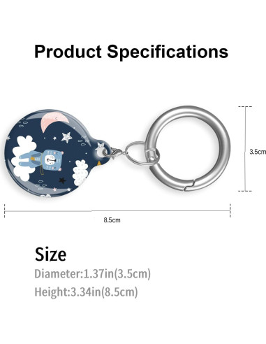 Estuche para AirTag ZEKICE Oso Azul - Protección Antiarañazos