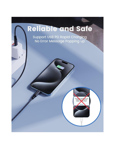 Cable de Carga Rápida USB C 5M SCRUAK para iPhone 15/16