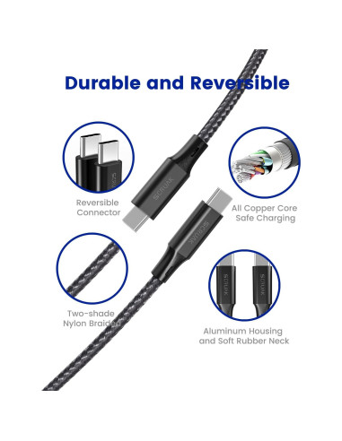 Cable de Carga Rápida USB C 5M SCRUAK para iPhone 15/16