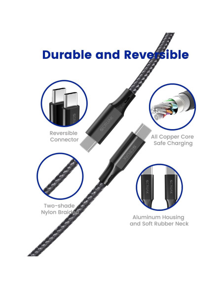 Cable de Carga Rápida USB C 5M SCRUAK para iPhone 15/16