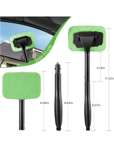 Juego de limpieza de parabrisas Frienda con 2 botellas y paños 2