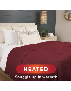 Manta Eléctrica Térmica Sunbeam Queen Cabernet 12 Calor 2