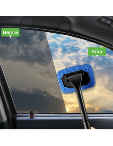 Juego de limpieza de parabrisas Frienda con 2 botellas y paños