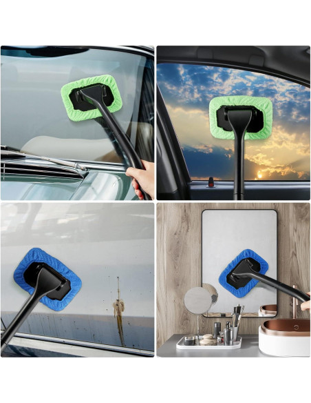 Juego de limpieza de parabrisas Frienda con 2 botellas y paños