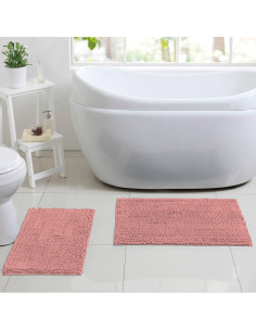 Conjunto de Alfombras de Baño 2 Piezas Sweet Home Rosa 2